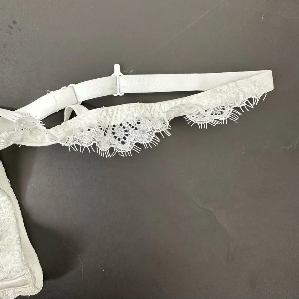 La Senza women’s white rhinestone bra size 36DD - Picture 7 of 13